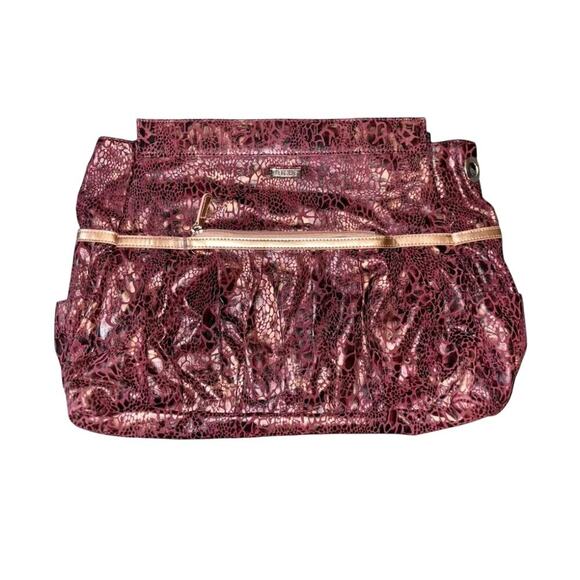 Miche Bag Phoebe Shell January 2011 Faux Leather Metallic Red Reptile Print - Picture 1 of 7